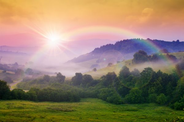 Rainbow over the nature