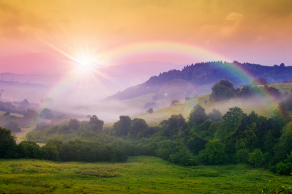 Rainbow over the nature